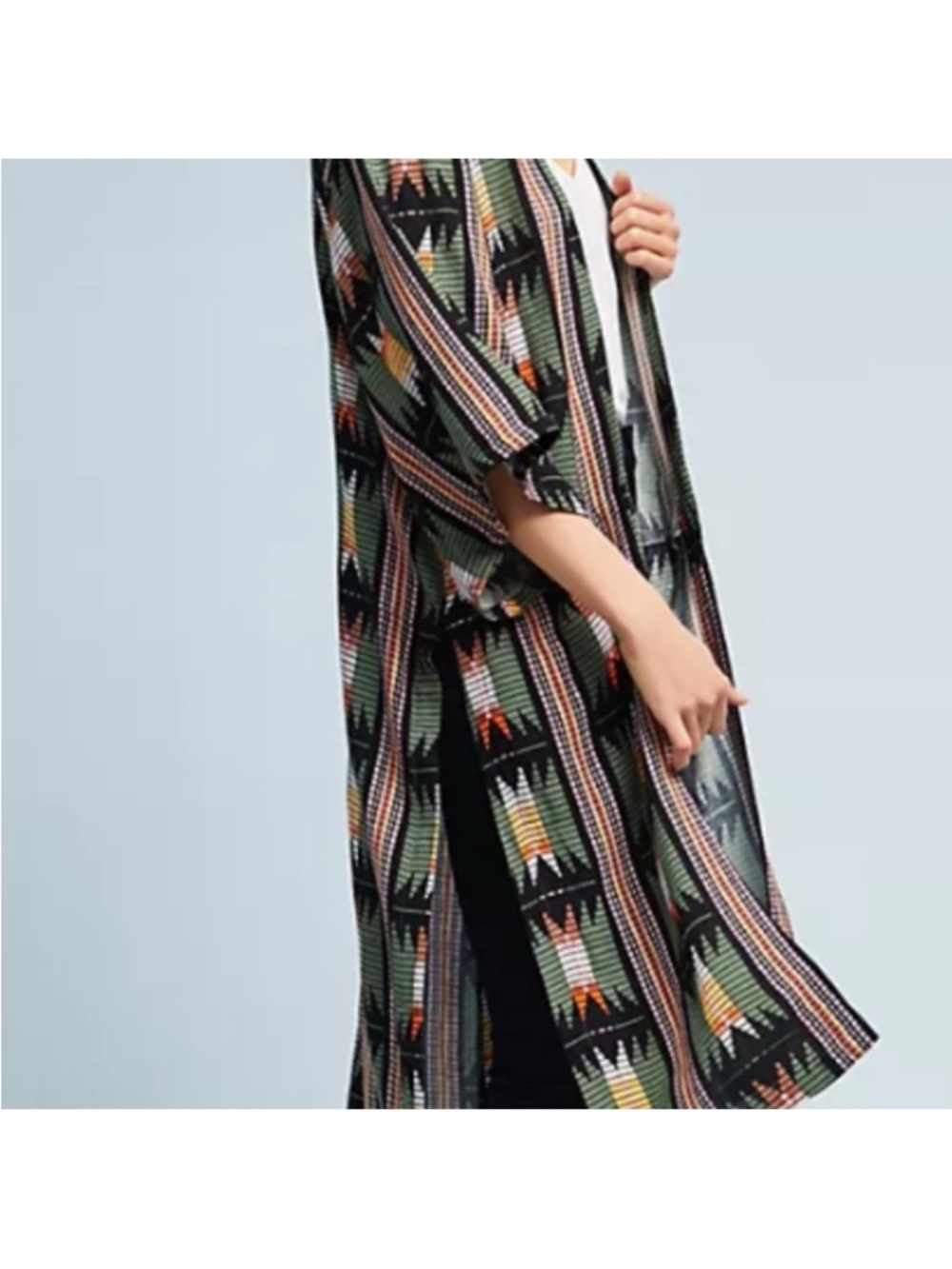 Bel Kazan Anthropologie Sage Kimono Duster Size Small